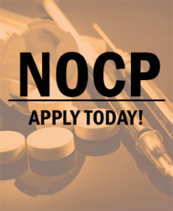 Graphic with text, "NOCP: Apply Today!"