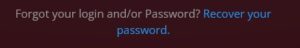 link to recover password
